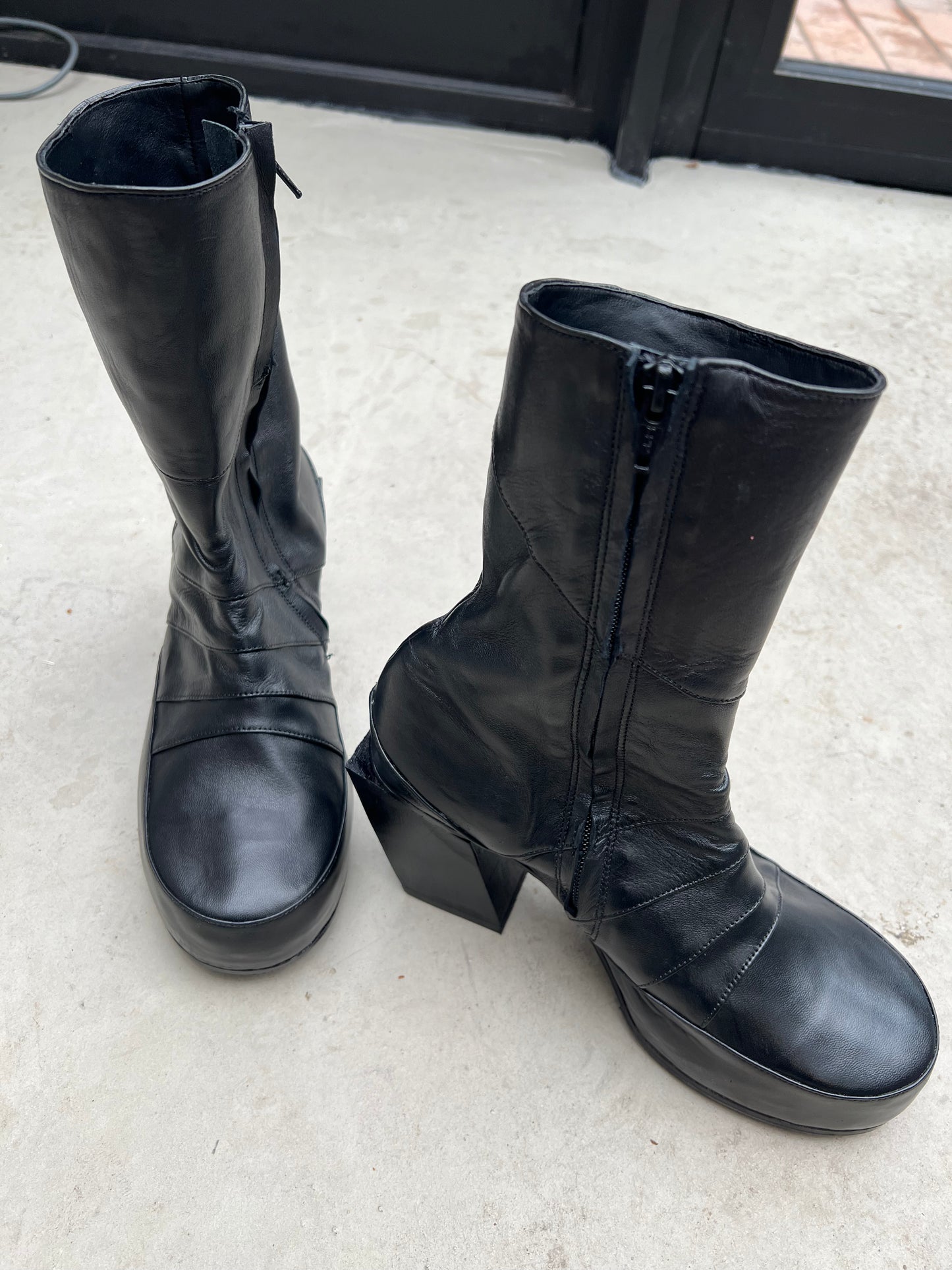 BLACK ZIP BOOTS - MADE FOR PDG