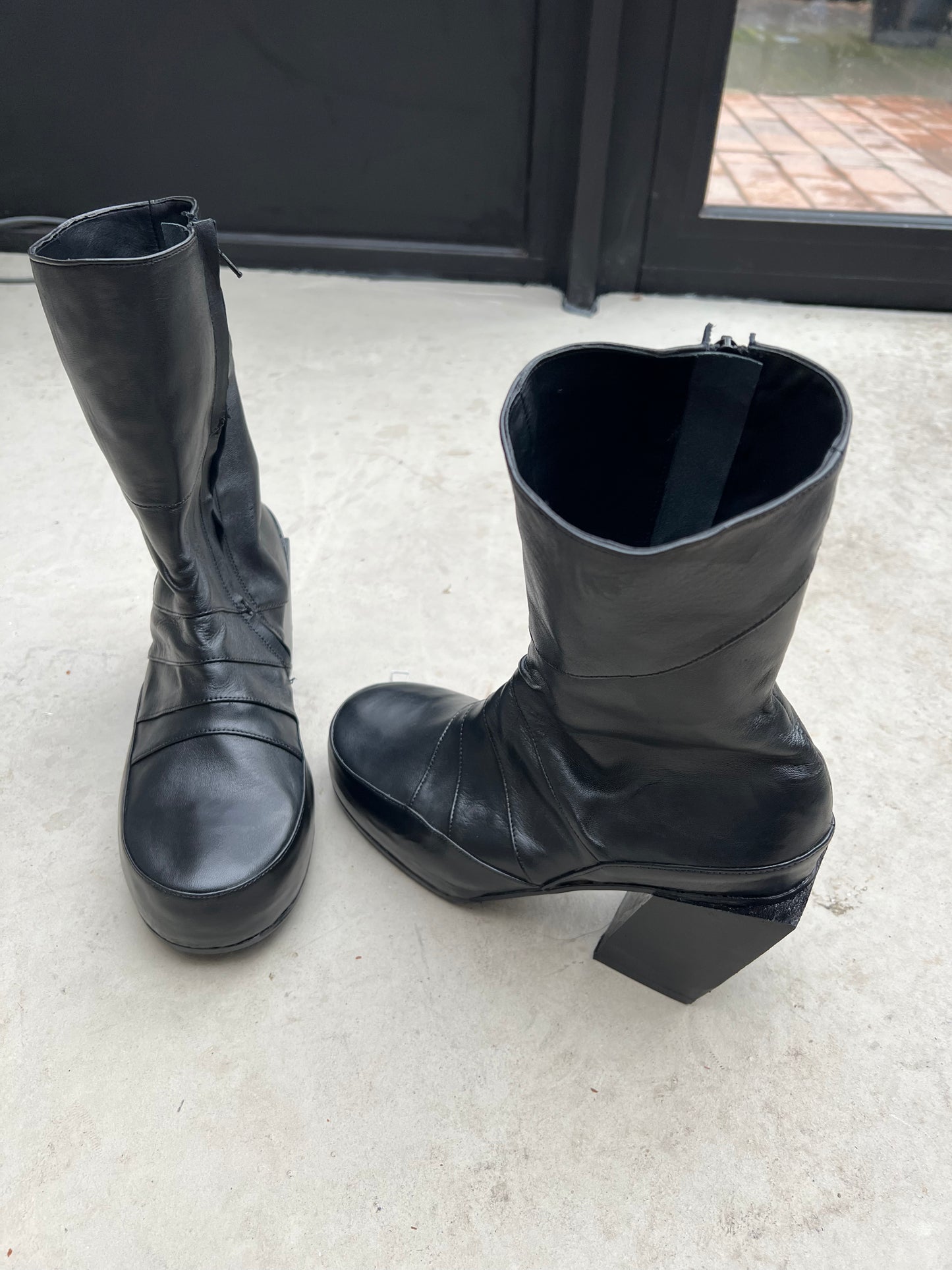 BLACK ZIP BOOTS - MADE FOR PDG