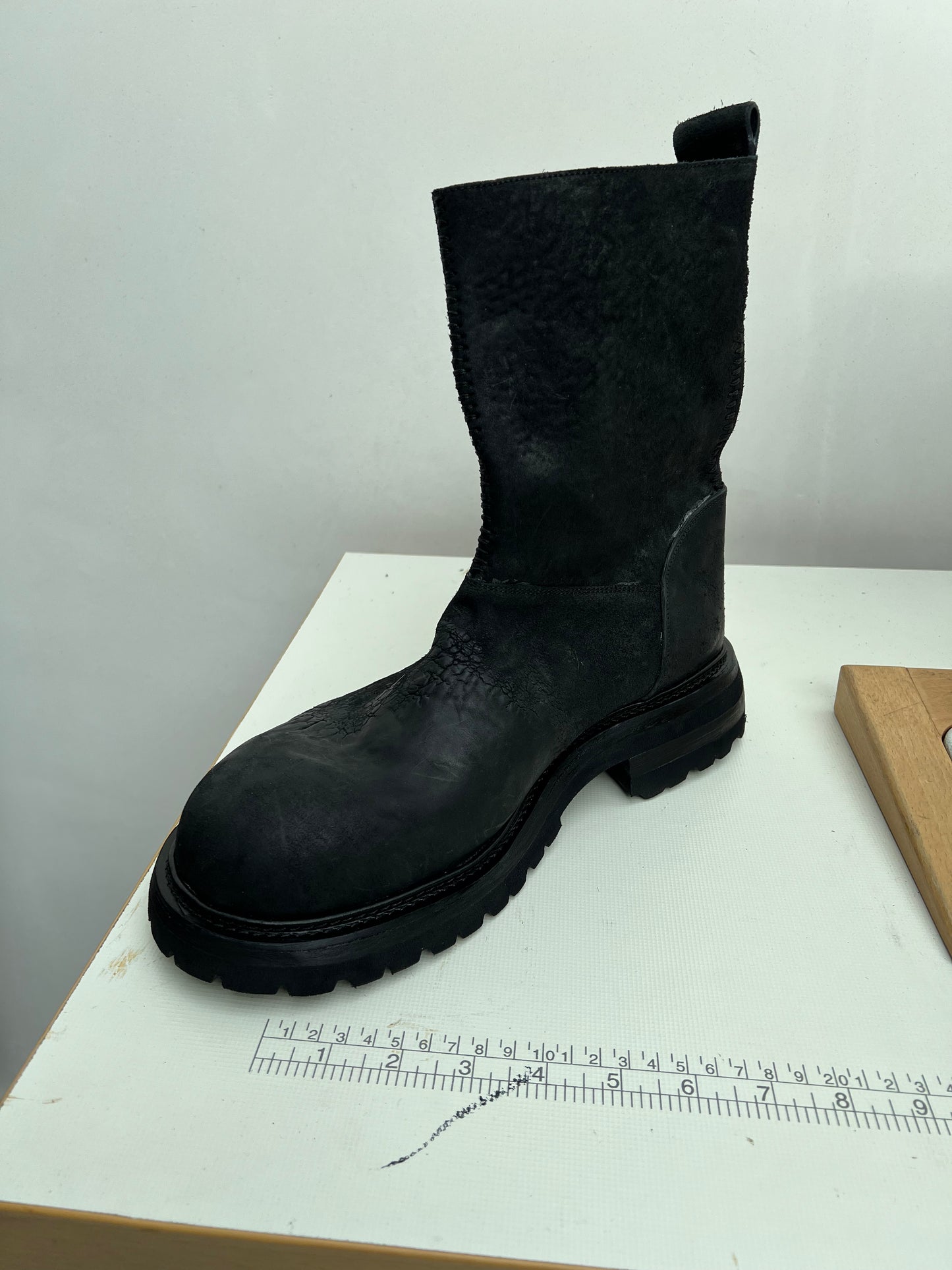 BLACK HORSE BUTT WORKER BOOTS - MADE FOR TIA